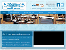 Tablet Screenshot of northlandapplianceservice.com